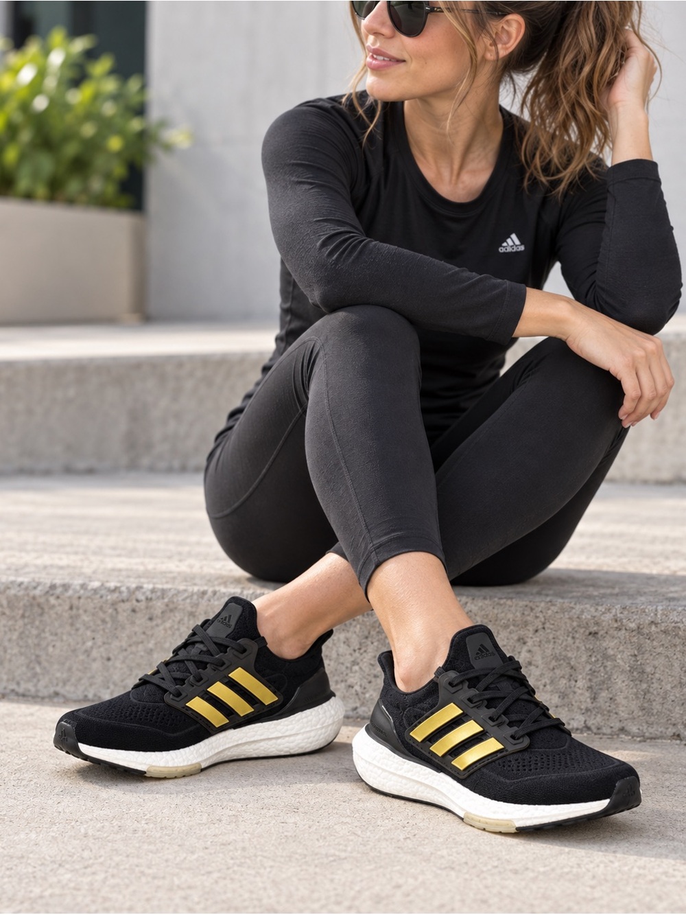 adidas Ultraboost 22 Primeblue Black Gold Running Shoes Women’s US 6 Continental